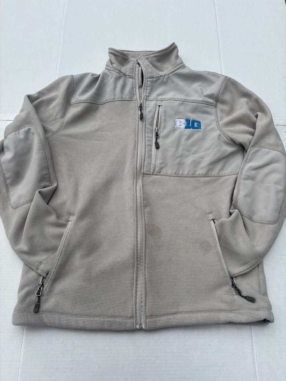 Big Ten Conference Waffle Knit Full Zip Fleece Jacket stained